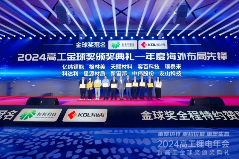 再獲獎！|中偉股份榮獲2024高工鋰電金球獎“年度海外布局先鋒”